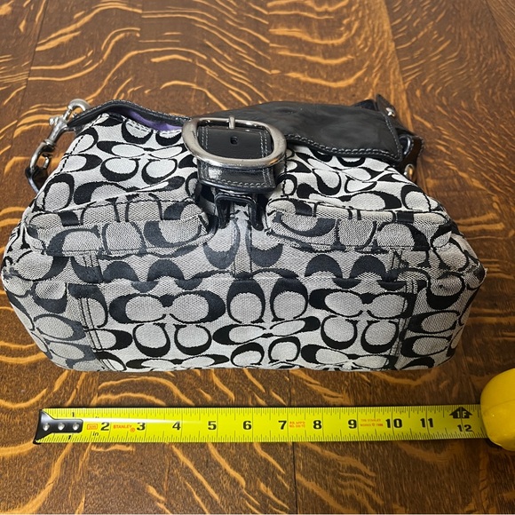 Coach Bleeker Black and Gray Signature C Hobo Bag - Picture 10 of 11